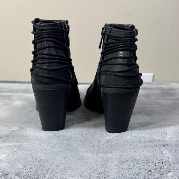 Jessica Simpson JS-Calvery Black Leather Ankle Bootie - Size 7 - VGUC - Picture 4 of 15